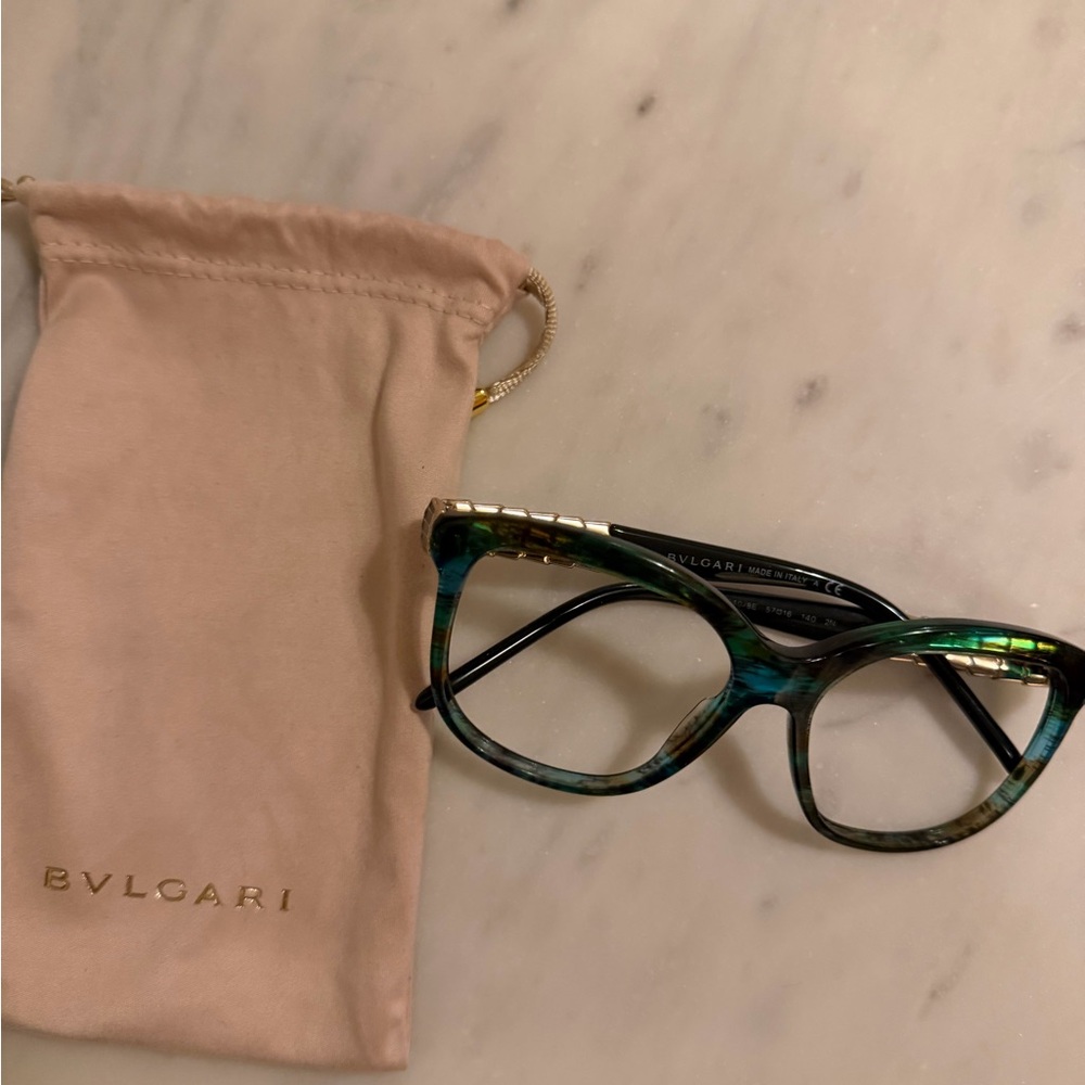 Bulgari Women's Serpenti Green Glasses